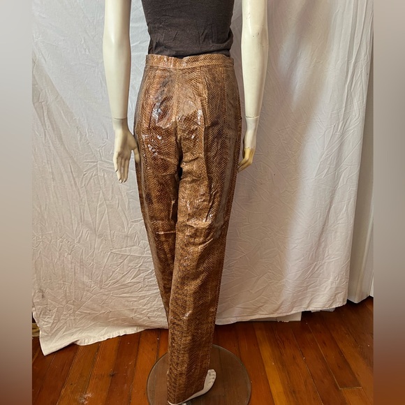 Vintage 80’s real snake skin Elodia high waisted whip snake leather pants - Picture 5 of 16
